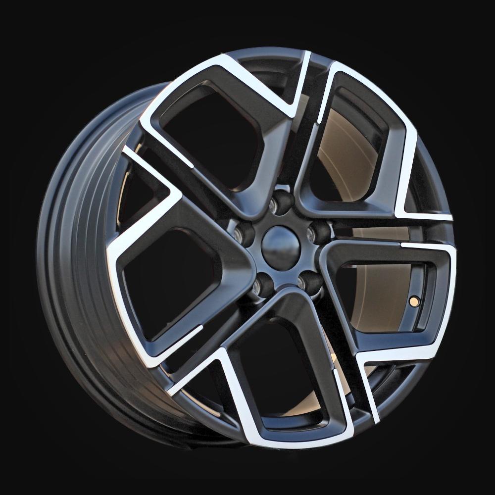 Wheel R18x7.5J  5X112  ET  40  57.1  Y1243  (YF5667)  Black Polished Half Matt (MBHM)  For VW  (M)  (HYBRID FORGED)