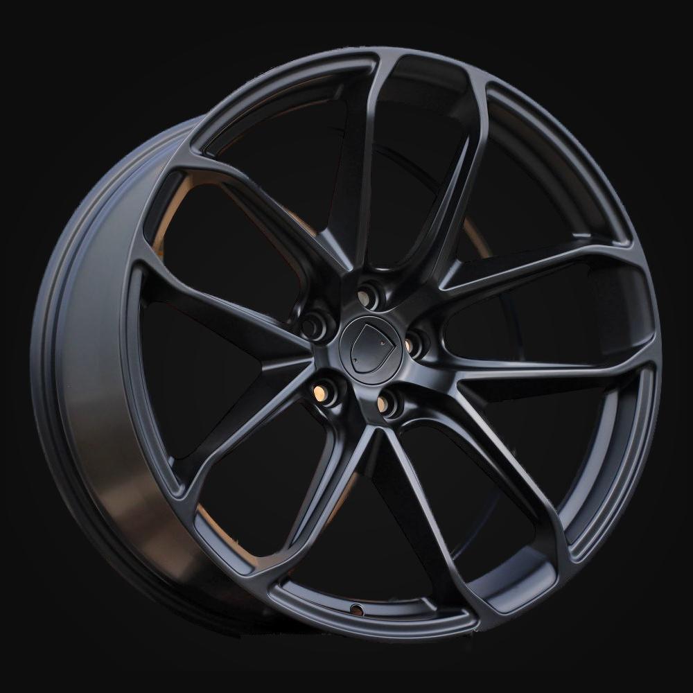 Wheel R21x9.5J  5X112  ET  26  66.5  Y5985B  Black Half Matt (BLHM)  For PORCH  (K4+P)  ((Front+Rear) NEW Model)