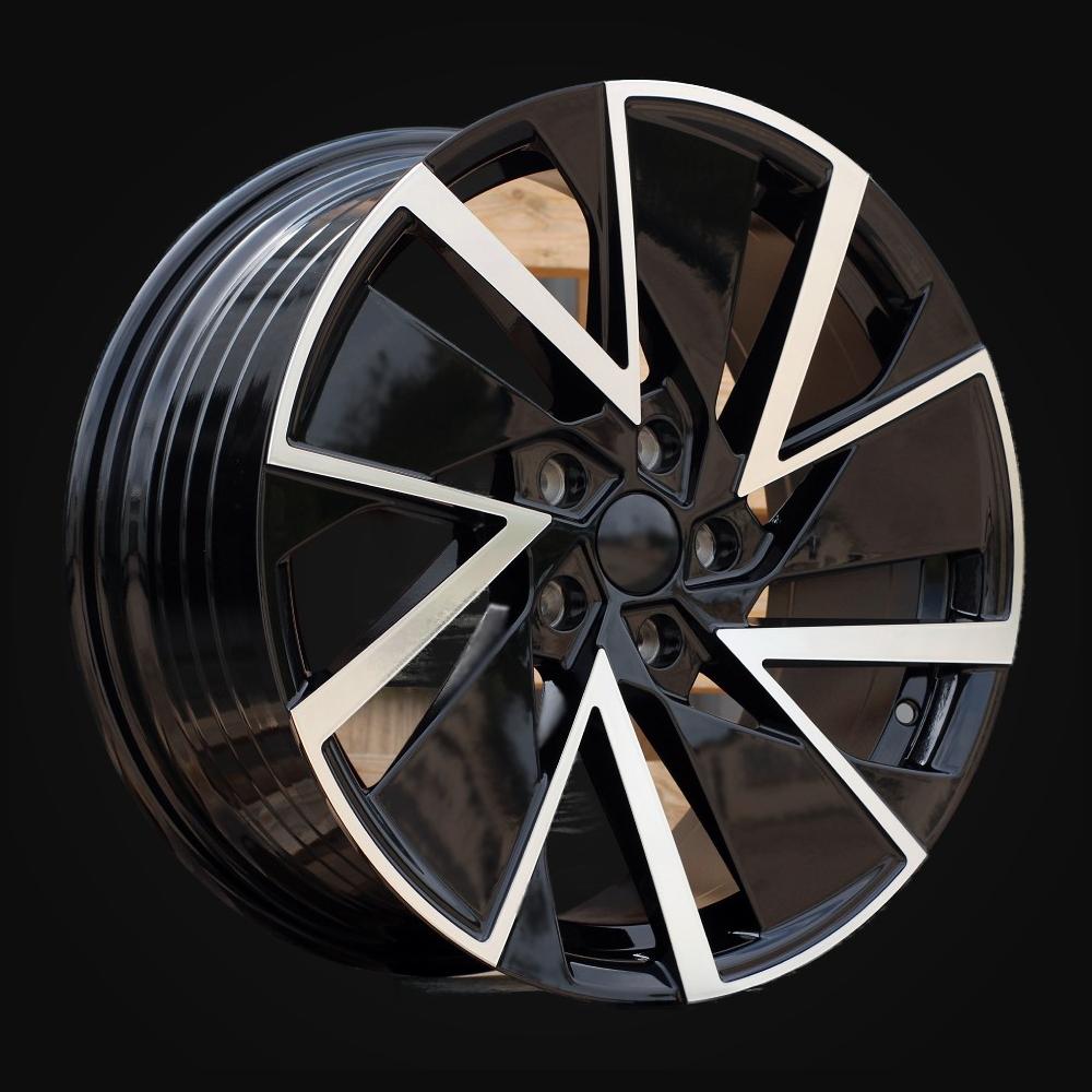 Wheel R19x8J  5X112  ET  45  57.1  YF0445  Black Polished (MB)  For SKODA  (P2+M)  (HYBRID FORGED)