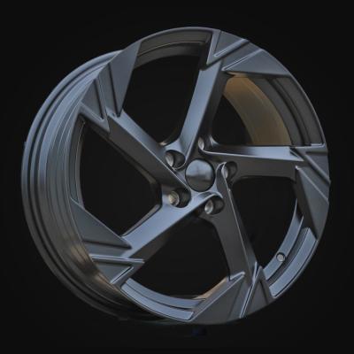 Wheel R18x7.5J  5X112  ET  45  57.1  YF5754  Black Half Matt (BLHM)  For VW  (Z5)  (HYBRID FORGED)