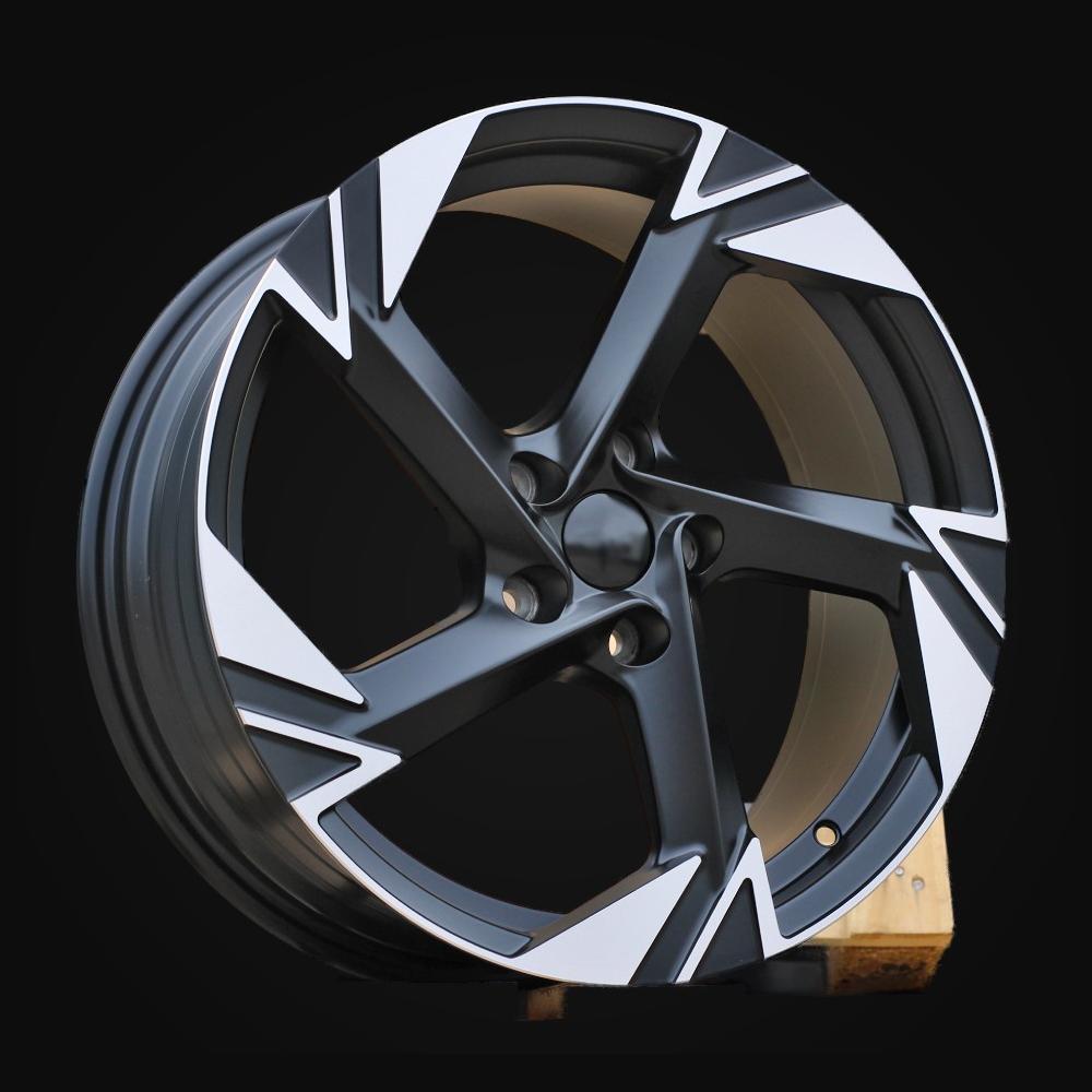 Wheel R18x7.5J  5X112  ET  45  57.1  YF5754  Black Polished Half Matt (MBHM)  For VW  (Z5)  (HYBRID FORGED)
