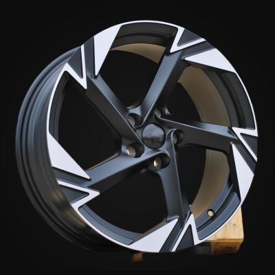 Wheel R18x7.5J  5X112  ET  45  57.1  YF5754  Black Polished Half Matt (MBHM)  For VW  (Z5)  (HYBRID FORGED)
