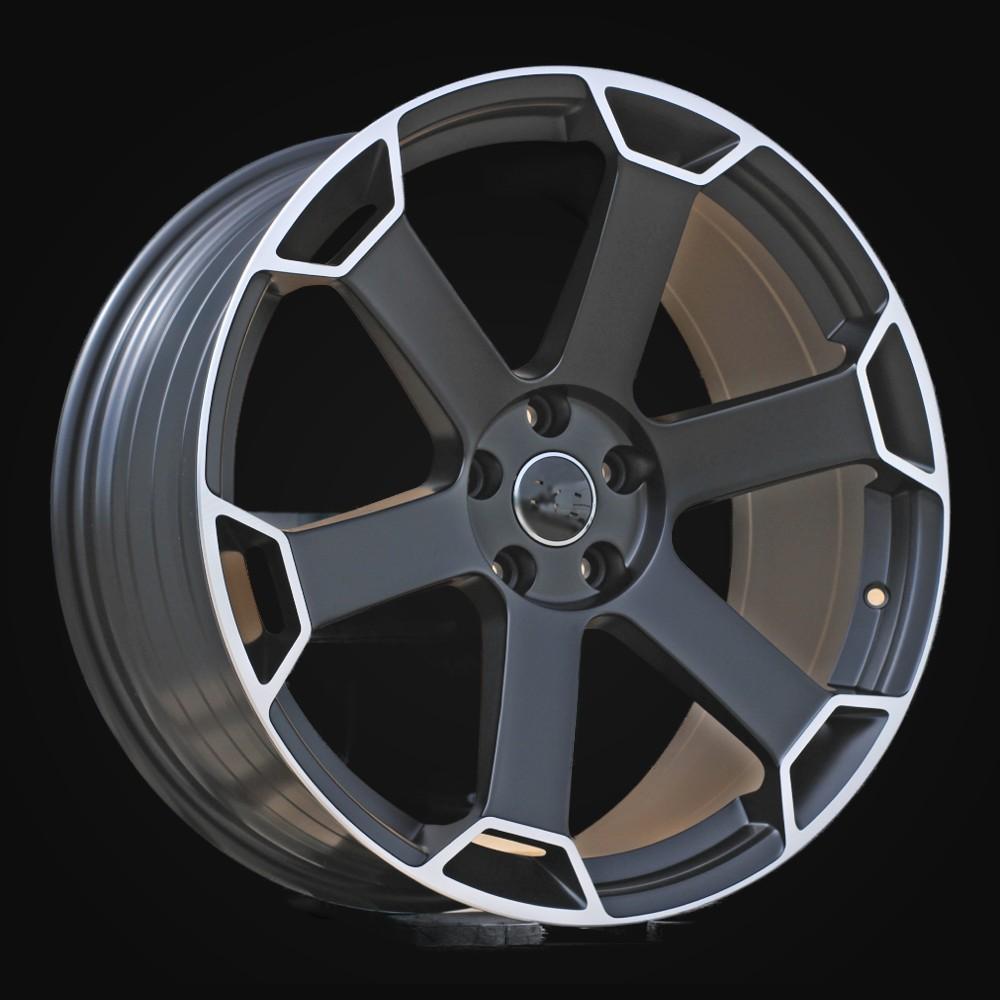 Wheel R20x9J  5X112  ET  30  66.5  YF6149  Black Half Matt+Polished Lip (BLHMPL)  For AUD  (K7)  (HYBRID FORGED (Black Lip))