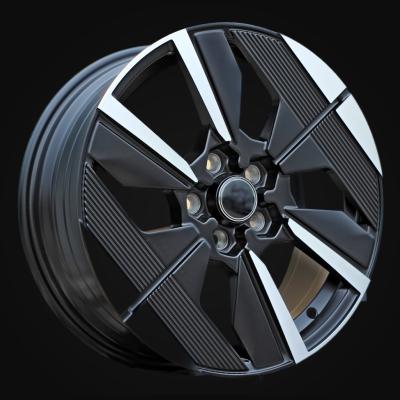 Wheel R17x7J  5X108  ET  44  65.1  YF6158  Black Polished Half Matt (MBHM)  For PEUG  (Z6)  (HYBRID FORGED)