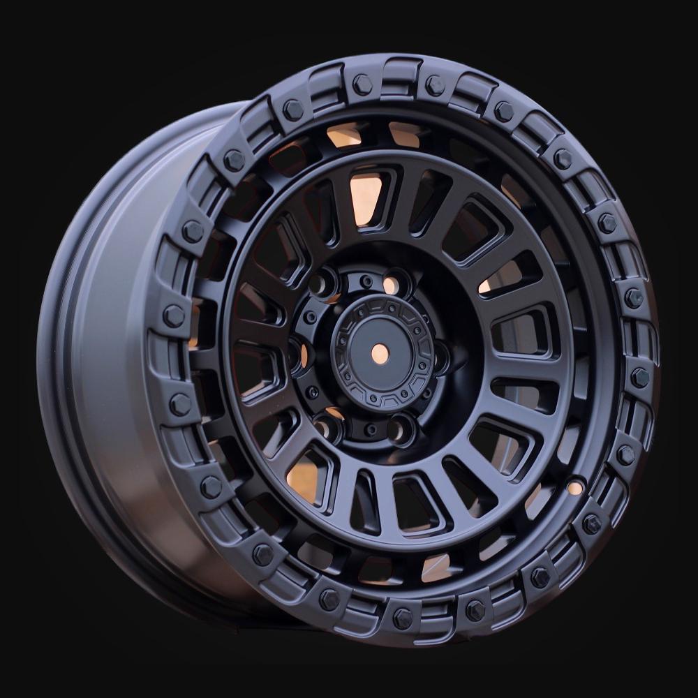 Wheel R17x8J  6X139.7  ET  0  110.1  YS182  Black Half Matt (BLHM)  For 4X4  (D4+K4)  (HYBRID FORGED)
