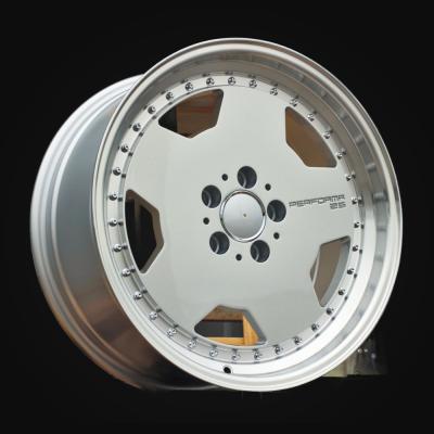 Wheel R18x9J  5X112  ET  30  66.6  B5852  Silver+Polished Lip (SP)  For MER  (K4+Z7+P)  (HYBRID FORGED MONOBLOCK Style)