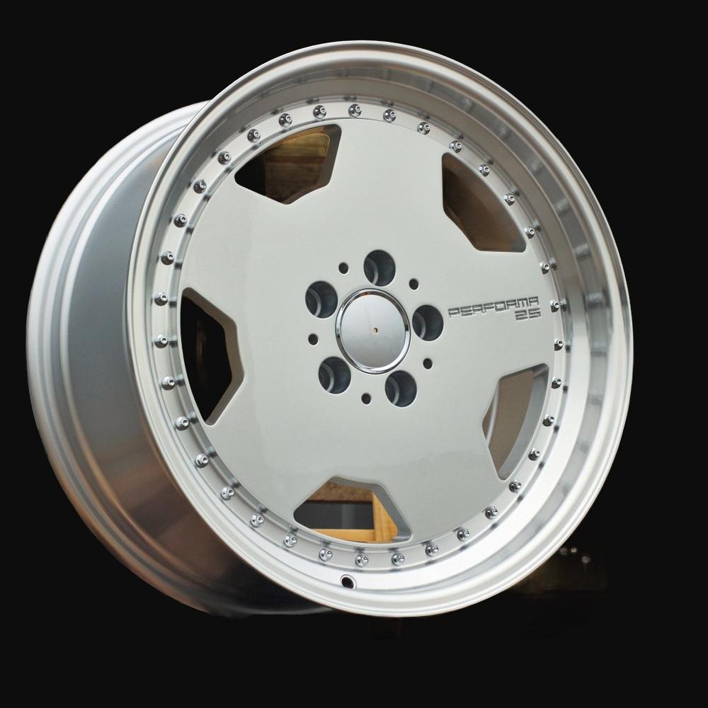 Llanta R17x8J  5X112  ET  35  66.6  B5852  Silver+Polished Lip (SP)  For MER