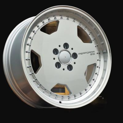 Felge R17x8J  5X112  ET  35  66.6  B5852  Silver+Polished Lip (SP)  For MER