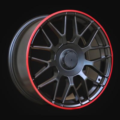 Wheel R18x8.5J  5X112  ET  35  66.6  B1268  (REW020)  Black Matt (BM)  For MER  (K7)  (Red Coating)