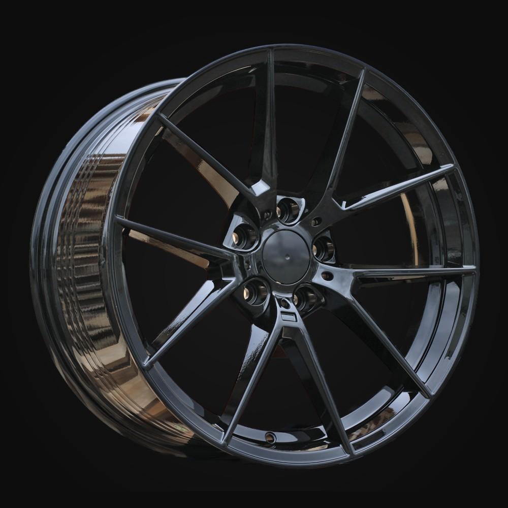 Wheel R19x9.5J  5X120  ET  40  72.6  B1416  (FBX124)  Black (BL)  For BMW  (Z5+Z3+A)  (HYBRID FORGED Rear+Front)