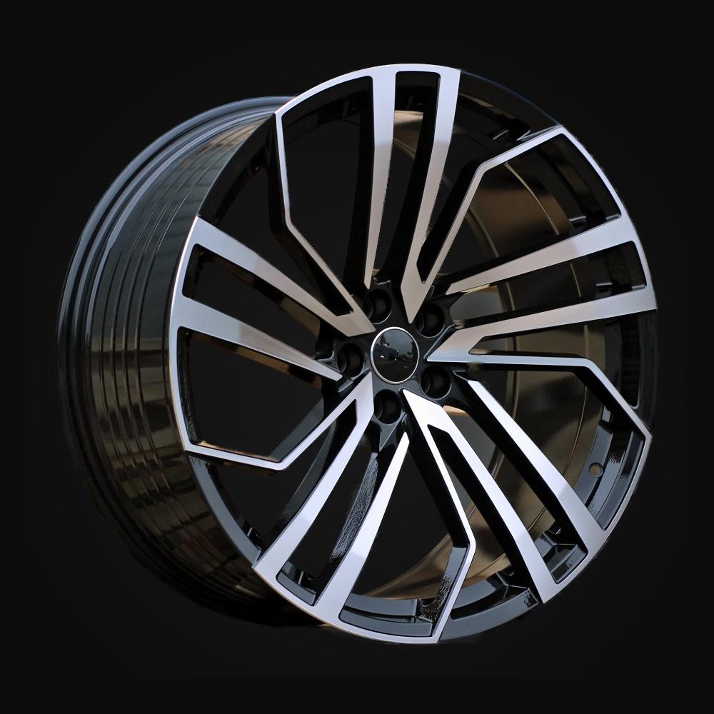 Wheel R22x10J  5X112  ET  20  66.5  B1618  (FBX158)  Black Polished (MB)  For AUD  (K3)  (HYBRID FORGED)