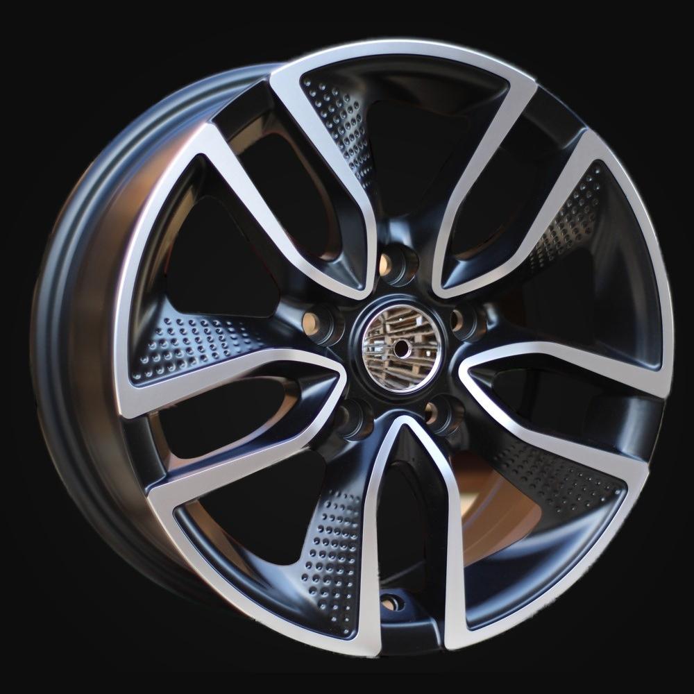 Wheel R15x6.5J  5X108  ET  45  67.1  B5087  Black Polished Half Matt (MBHM)  For RACIN  (R+L4)