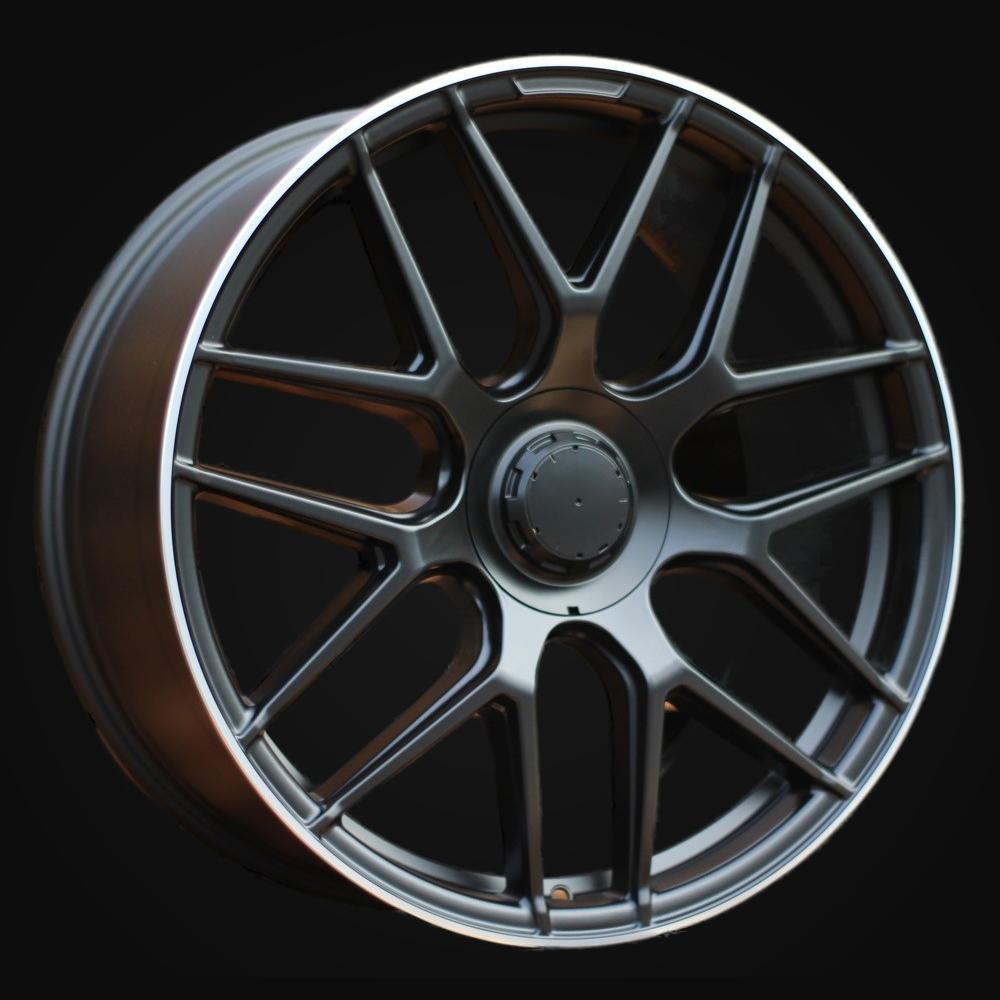 Wheel R22x11J  5X112  ET  40  66.6  B5318  (3S5318)  Black Half Matt+Polished Lip (BLHMPL)  For MER  (P)  (HYBRID FORGED Rear+Front)
