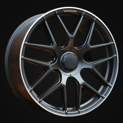 Wheel R22x11J  5X112  ET  40  66.6  B5318  (3S5318)  Black Half Matt+Polished Lip (BLHMPL)  For MER  (P)  (HYBRID FORGED Rear+Front)
