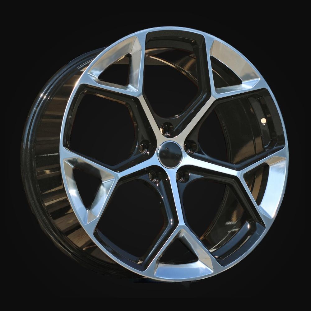 Ratlankis R19x8.5J  5X112  ET  32  66.5  I5598  (FBX112J)  Silver+Black (SIBL)  For AUD  (Z5)  (HYBRID FORGED Mirror Spokes)