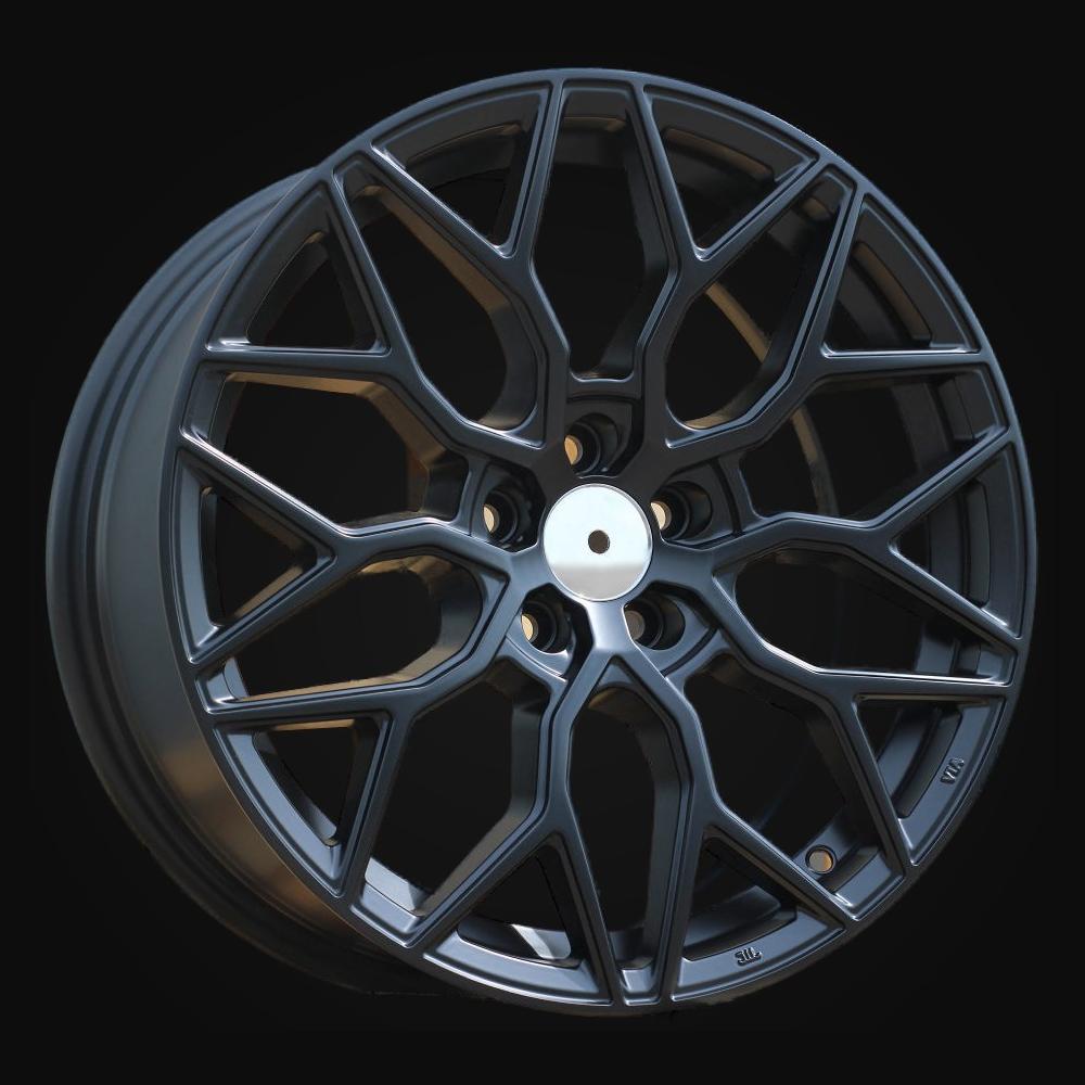 Wheel R17x7.5J  5X112  ET  40  66.5  B5812  Black (BL)  For RACIN  (P)  (Style Vossen)