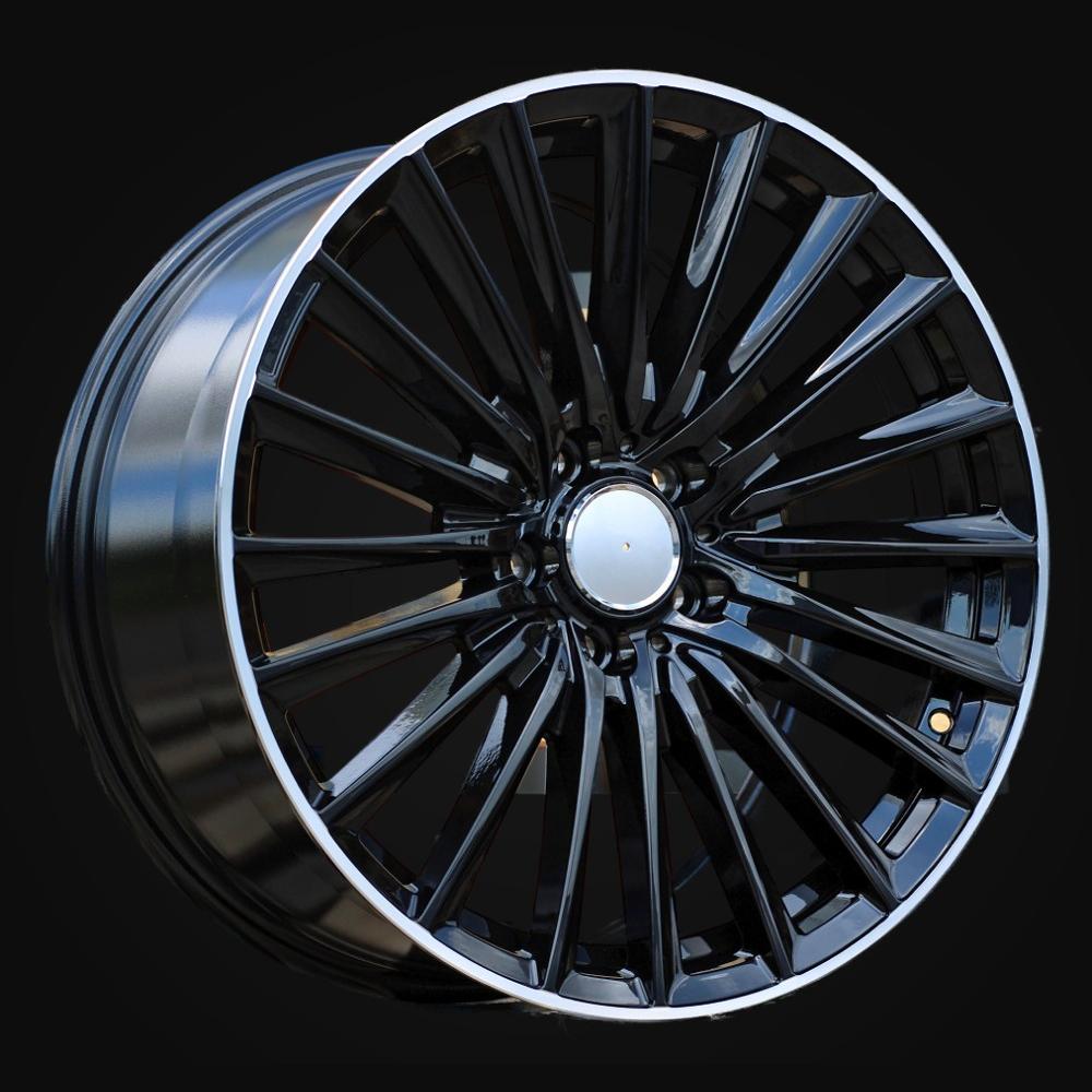 Wheel R19x8J  5X112  ET  35  66.6  B5909  Black+Polished Lip (BLPL)  For MER  (Z7)  ())