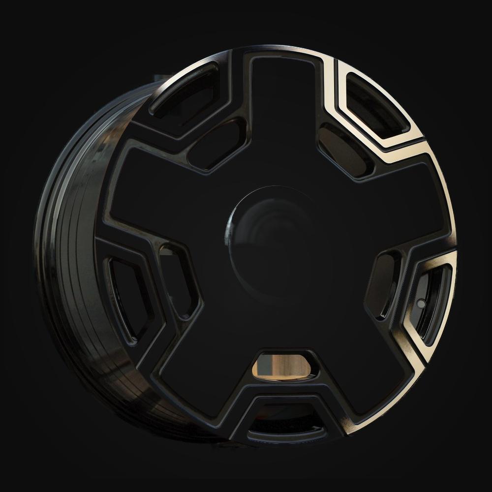 Wheel R22x10J  5X130  ET  35  84.1  F3053  (BYF3053)  Black Polished (MB)  For MER  (Z1)  (HYBRID FORGED Monoblock)