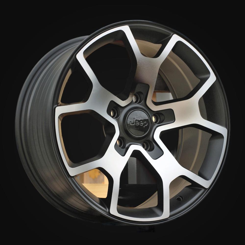 Wheel R18x8J  5X127  ET  35  71.5  FBX372  Black Polished Half Matt (MBHM)  For JEEP  (Z4)  (HYBRID FORGED)