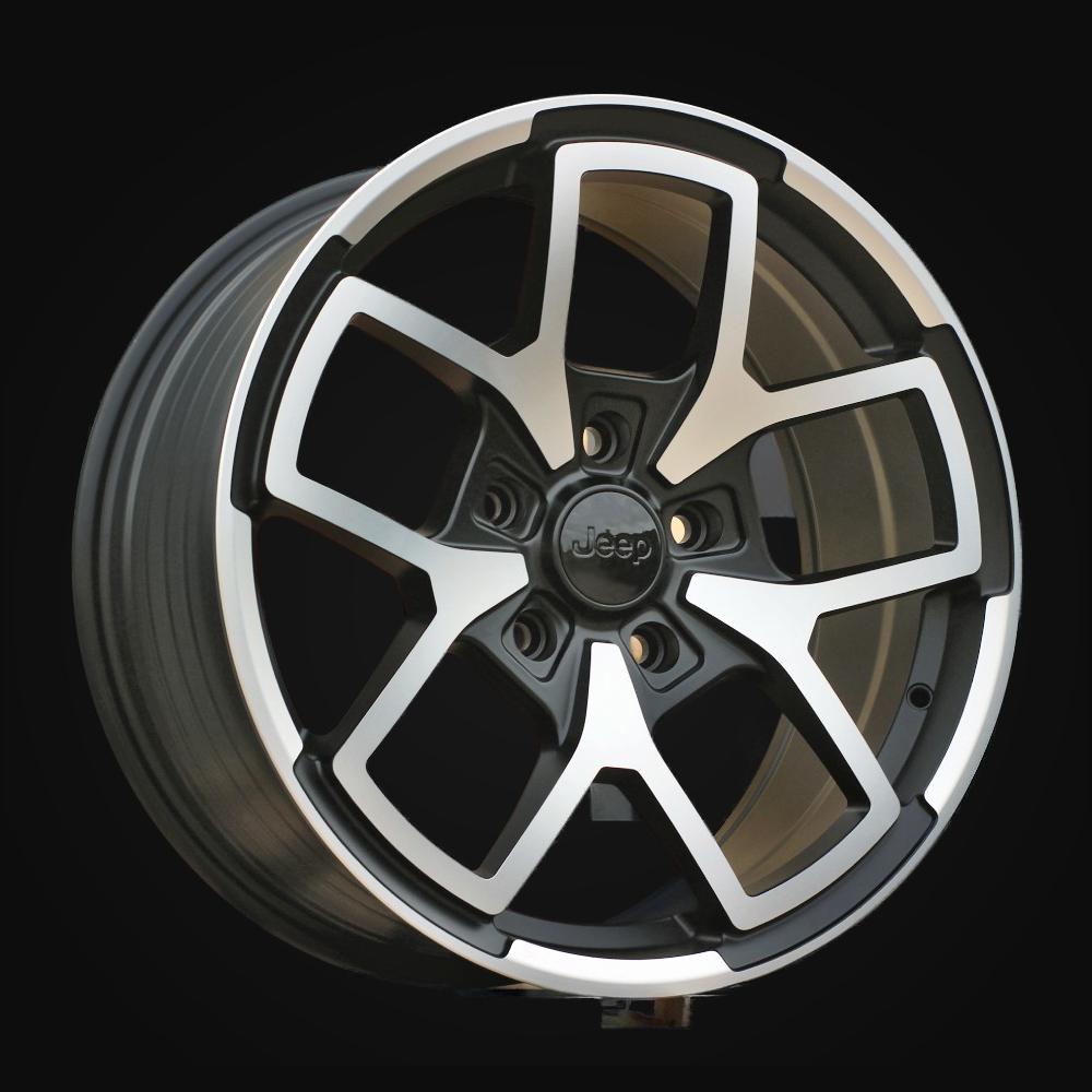 Wheel R18x8J  5X127  ET  35  71.5  FBX373  Black Polished Half Matt (MBHM)  For JEEP  (Z4)  (HYBRID FORGED)