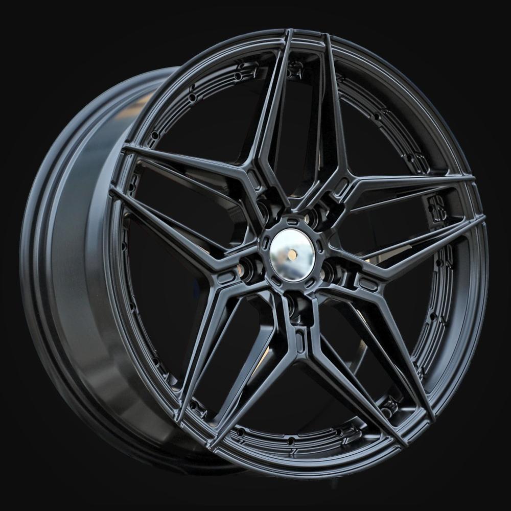 Wheel R17x7.5J  5X112  ET  40  66.5  FBX481  Black Half Matt (BLHM)  For RACIN  (Z6)  (HYBRID FORGED)
