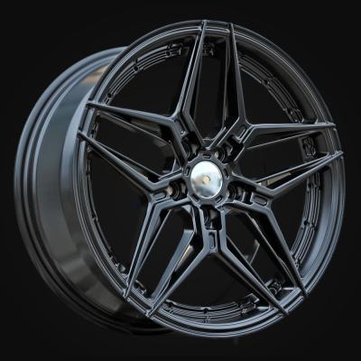 Wheel R18x8J  5X112  ET  40  66.5  FBX481  Black Half Matt (BLHM)  For RACIN  (Z6)  (HYBRID FORGED)