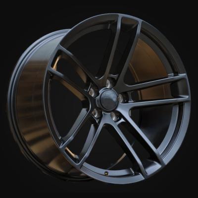 Ratlankis R20x9.5J  5X115  ET  18  71.5  I5599  Black Half Matt (BLHM)  For DODGE  (K8)  (Front+Rear)