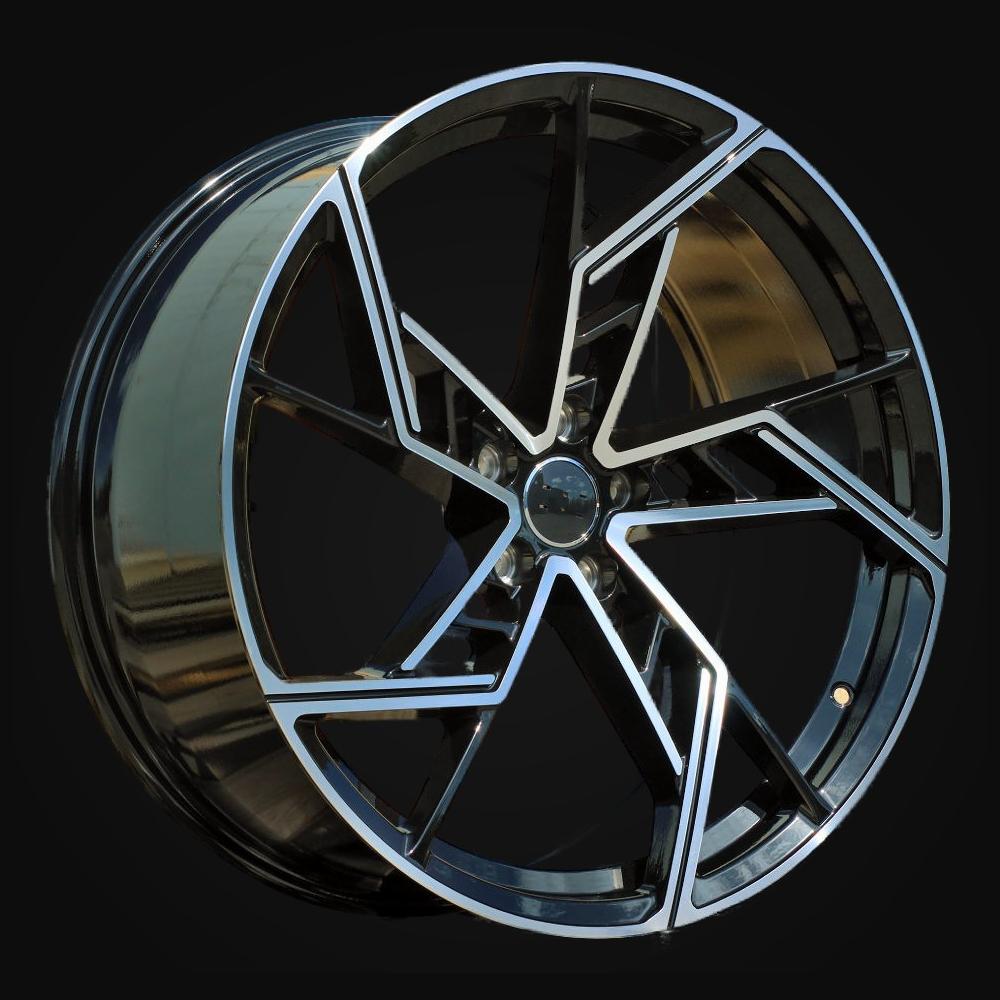 Ratlankis R18x8J  5X112  ET  40  66.5  I5611  Black Polished (MB)  For AUD  (K7)  (New ABT Style)