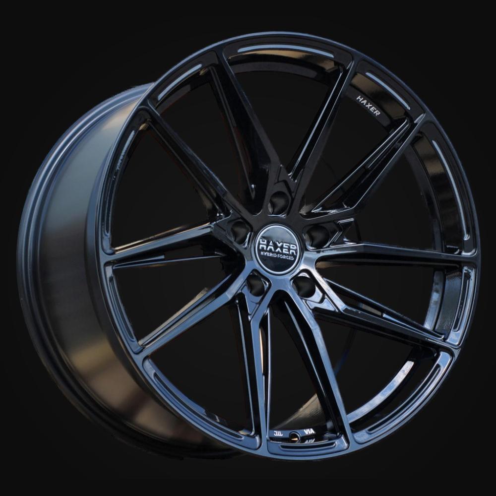 Wheel R20x10.5J  5X112  ET  20  66.5  HX08F  (23140)  Black (BL)  For HAXER  (K7)  (HYBRID FORGED)