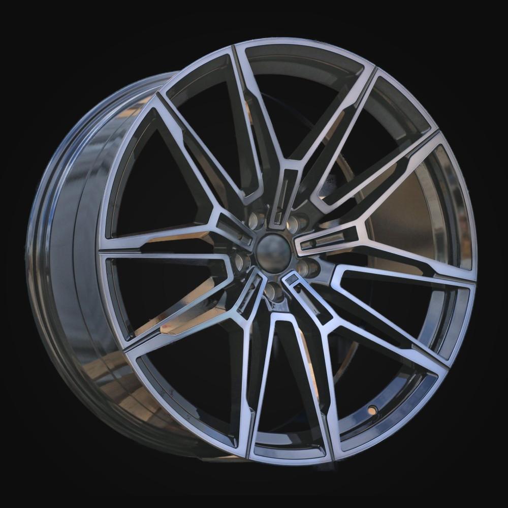 Wheel R21x9.5J  5X112  ET  37  66.6  I0294  Black+Tinted Face (BLTF)  For BMW  (K7)  (Rear+Front)
