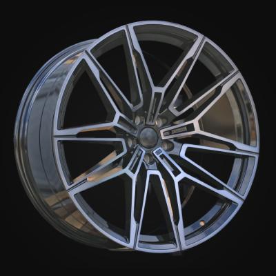 Wheel R21x9.5J  5X112  ET  37  66.6  I0294  Black+Tinted Face (BLTF)  For BMW  (K7)  (Rear+Front)