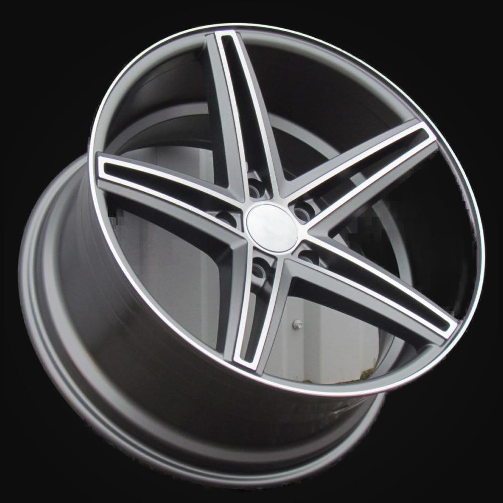 Wheel R18x9J  5X120  ET  35  72.6  QC521  Grey Polished Half Matt (MGHM)  For RACIN  (K4)  ((Rear+Front) Style Vossen (AKC 75 Eur))