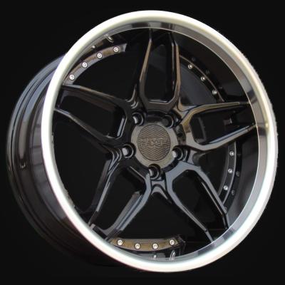 Wheel R19x8.5J  5X120  ET  35  72.6  SSA01  (HX030)  Black+Polished Lip (BLPL)  For HAXER  (P)  (Rear+Front)