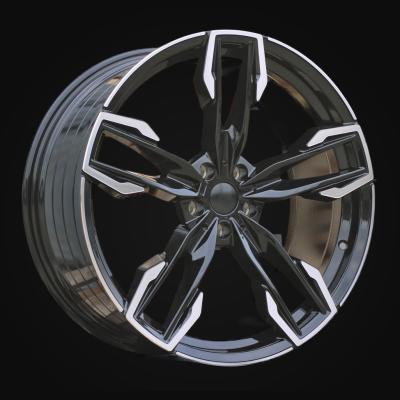 Wheel R21x9.5J  5X112  ET  43  66.6  YF5718  Black Polished (MB)  For BMW  (P1)  ((X3) HYBRID FORGED Rear+Front)
