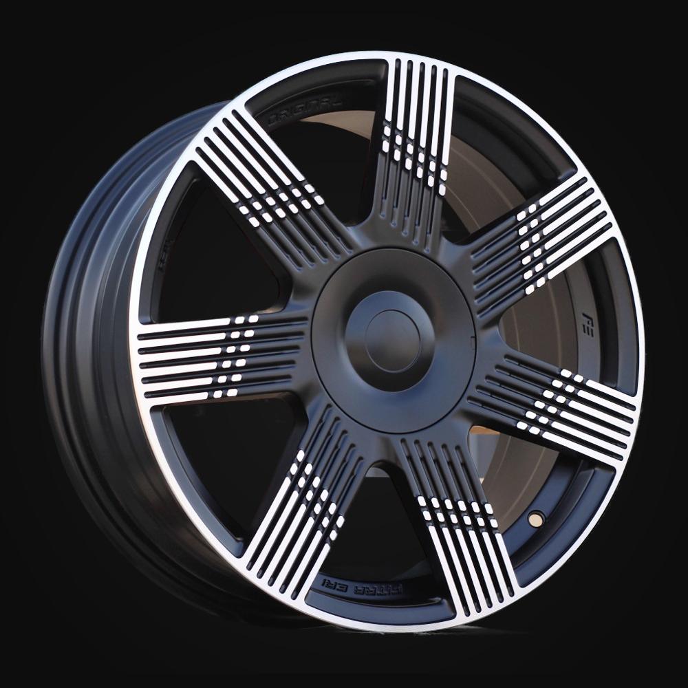 Wheel R16x6.5J  4X98  ET  35  58.1  YF7074  Black Polished Half Matt (MBHM)  For FIAT  (Z3)  (HYBRID FORGED)