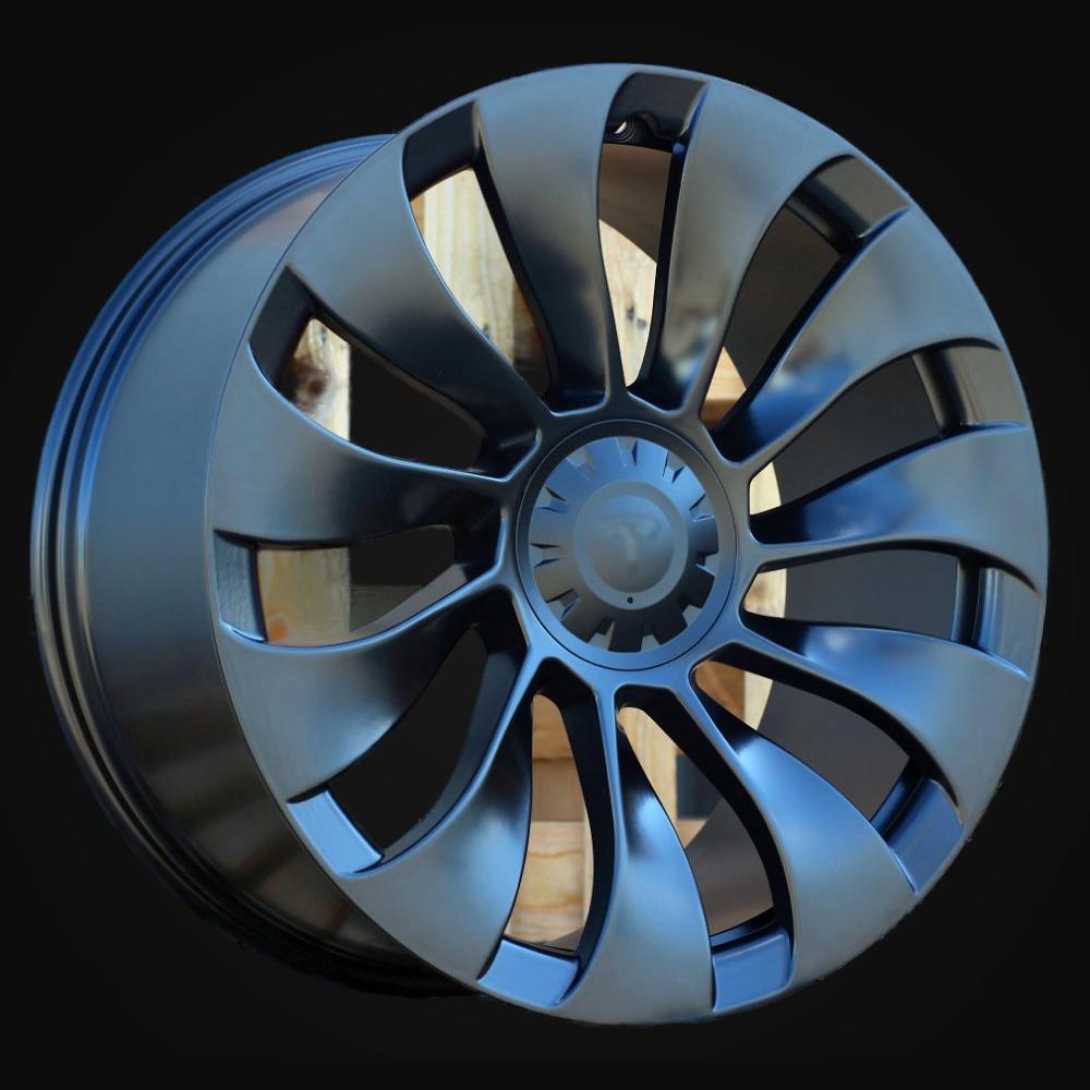 Wheel R20x9J  5X114.3  ET  40  64.1  YS214  Black Half Matt (BLHM)  For TESLA  (P2+K2)  (HYBRID FORGED (Model Y))