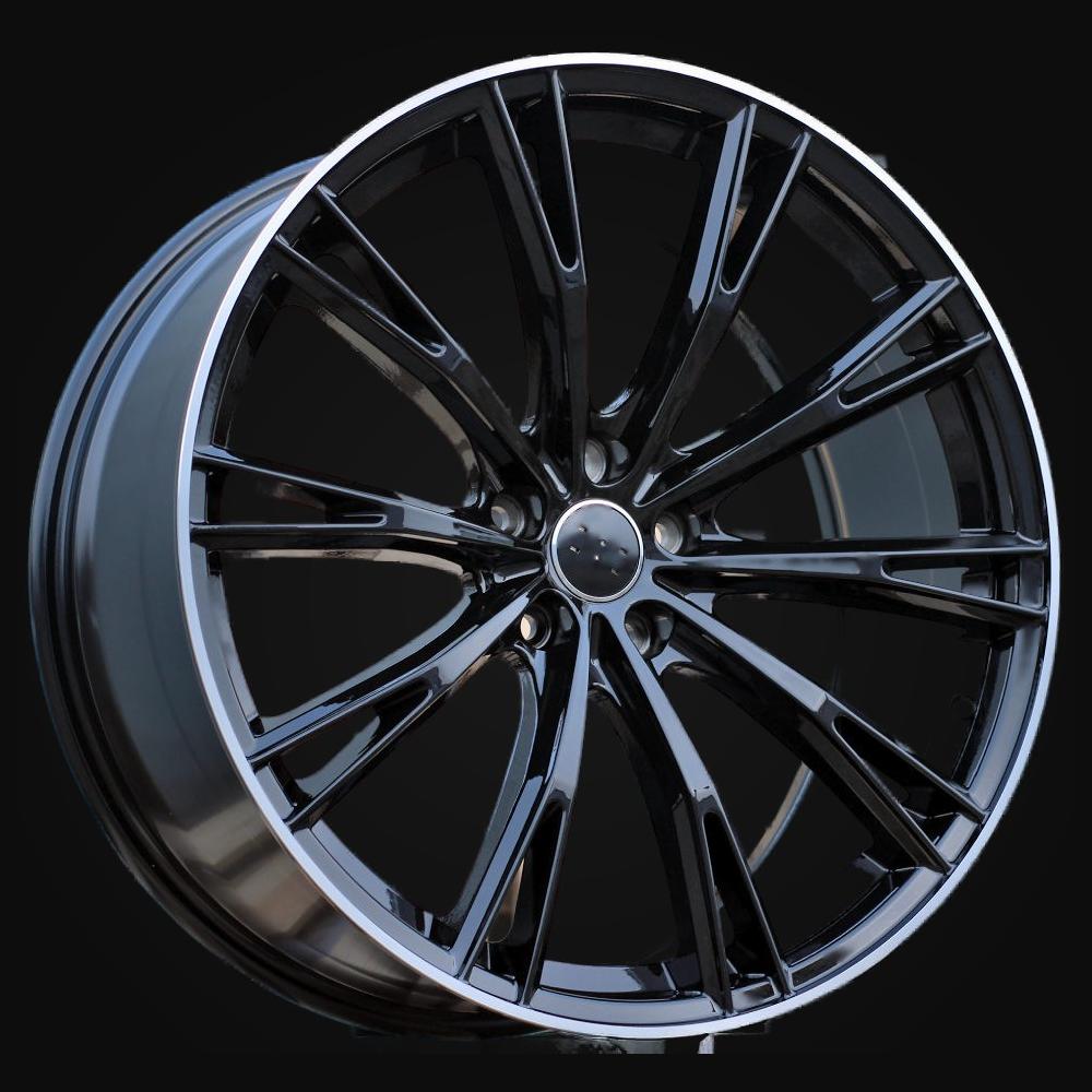 Wheel R20x9J  5X112  ET  30  66.5  H5060  Black+Polished Lip (BLPL)  For AUD  (P1)  (ABT Style)