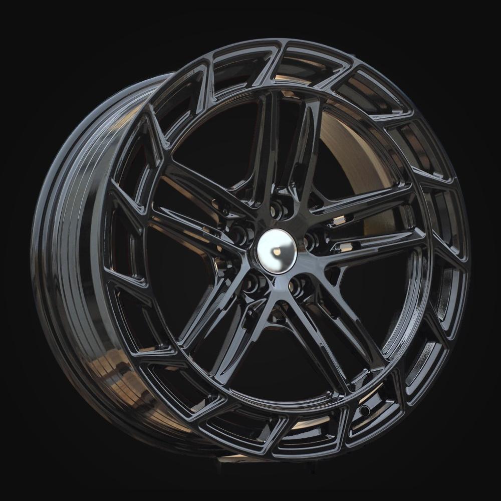 Wheel R20x8.5J  5X108  ET  40  67.1  HF5187  Black (BL)  For RACIN  (Z3)  (HYBRID FORGED Vossen Style)