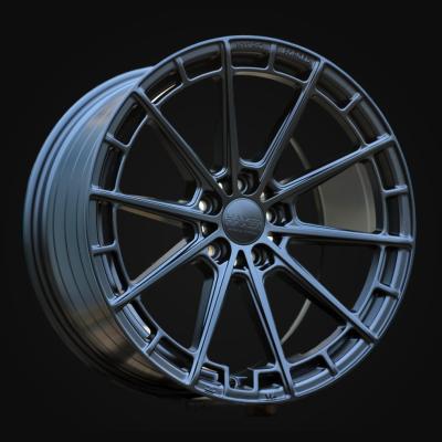 Wheel R19x8.5J  5X112  ET  40  66.5  HX019F  (F9793)  Black Half Matt (BLHM)  For HAXER  (P2)  (HYBRID FORGED New Design)