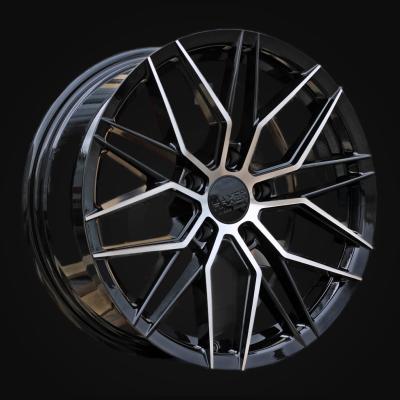 Wheel R17x7.5J  5X114.3  ET  40  67.1  HX035  (FBX005)  Black Polished (MB)  For HAXER  (Z5)  (HYBRID FORGED)
