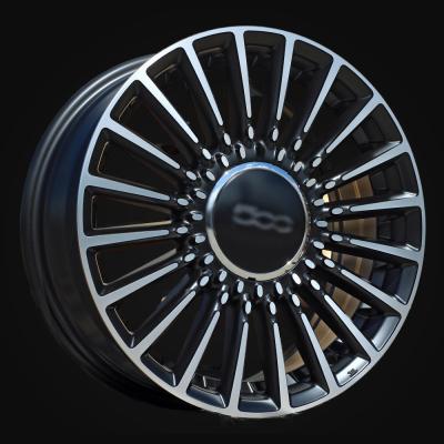Wheel R16x6.5J  4X98  ET  35  58.1  Y1210  Black Polished Half Matt (MBHM)  For FIAT  (Z7+P)
