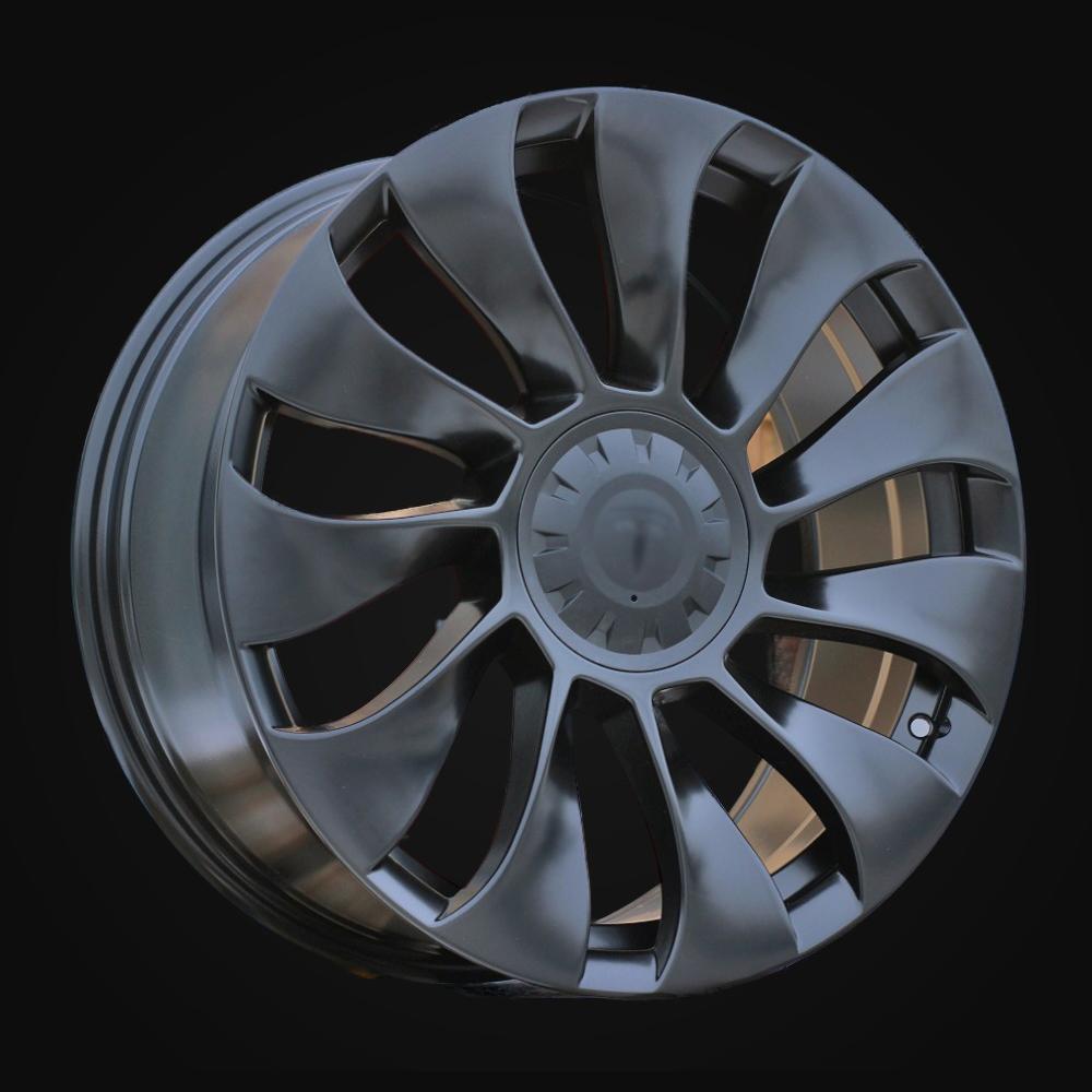 Wheel R19x8.5J  5X114.3  ET  38  64.1  YS214  (H3117F)  Black Half Matt (BLHM)  For TESLA  (K7+Z6)  (HYBRID FORGED (Model 3))