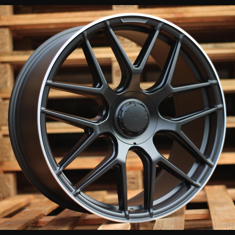 Wheel R22x10J  5X112  ET  46  66.6  B5318  (3S5318)  Black Half Matt+Polished Lip (BLHMPL)  For MER  (P)  (HYBRID FORGED Rear+Front)