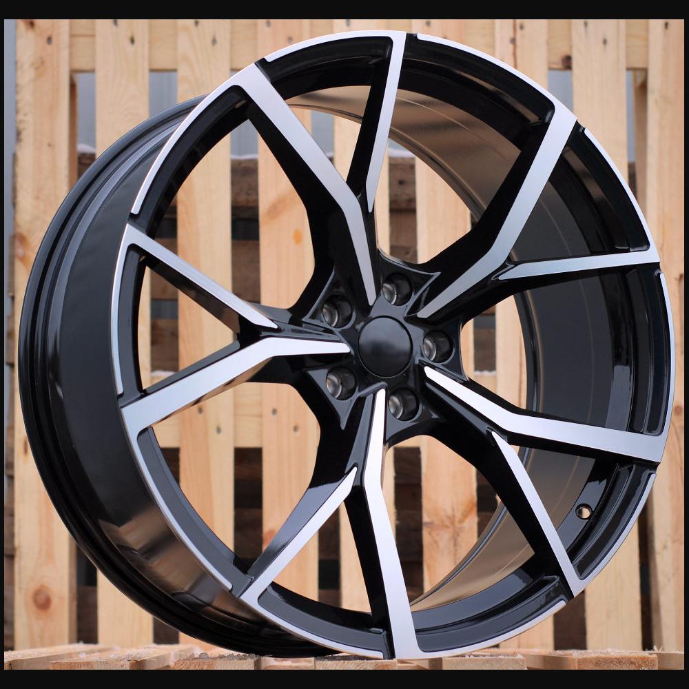 Wheel R22x9.5J  5X112  ET  31  66.5  B5801  (IN5499)  Black Polished (MB)  For VW  (P1)  (New TOUAREG)