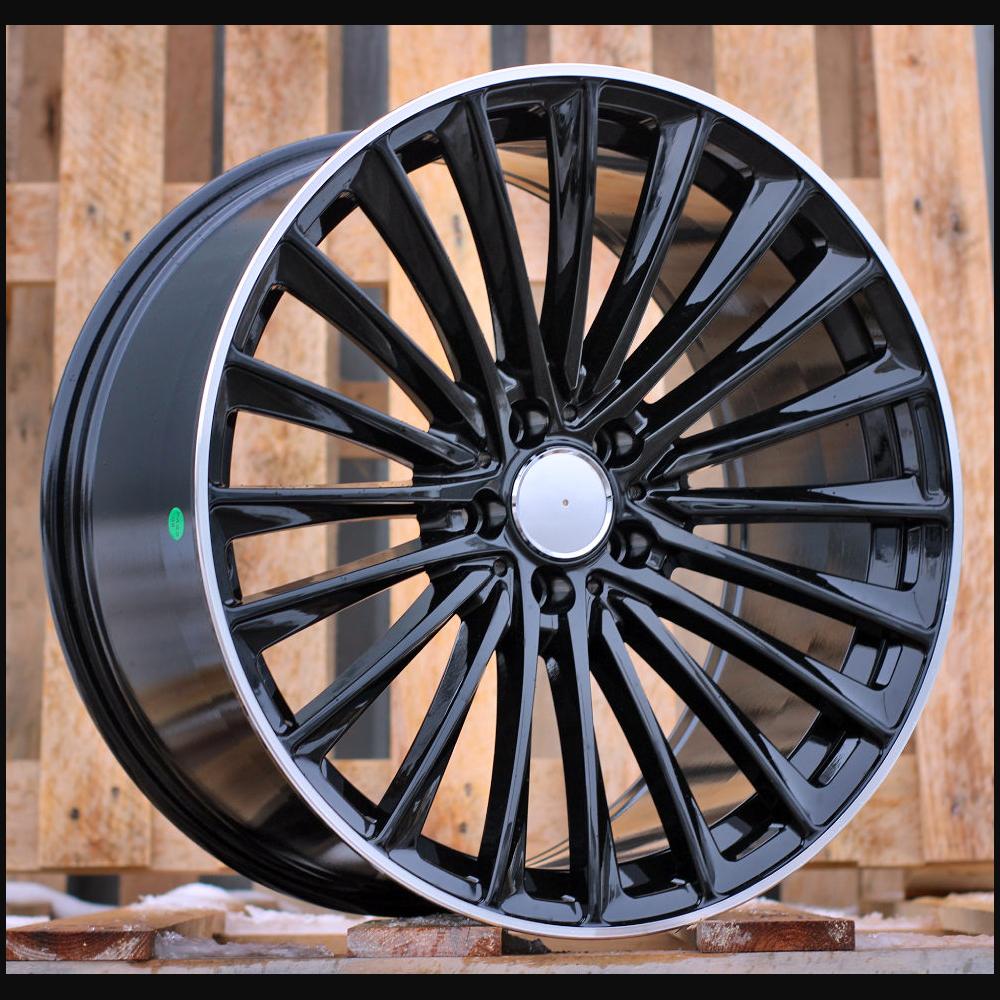 Wheel R18x8J  5X112  ET  40  66.6  B5909  (FBX149/FL039)  Black+Polished Lip (BLPL)  For MER  (P2)  (HYBRID FORGED)