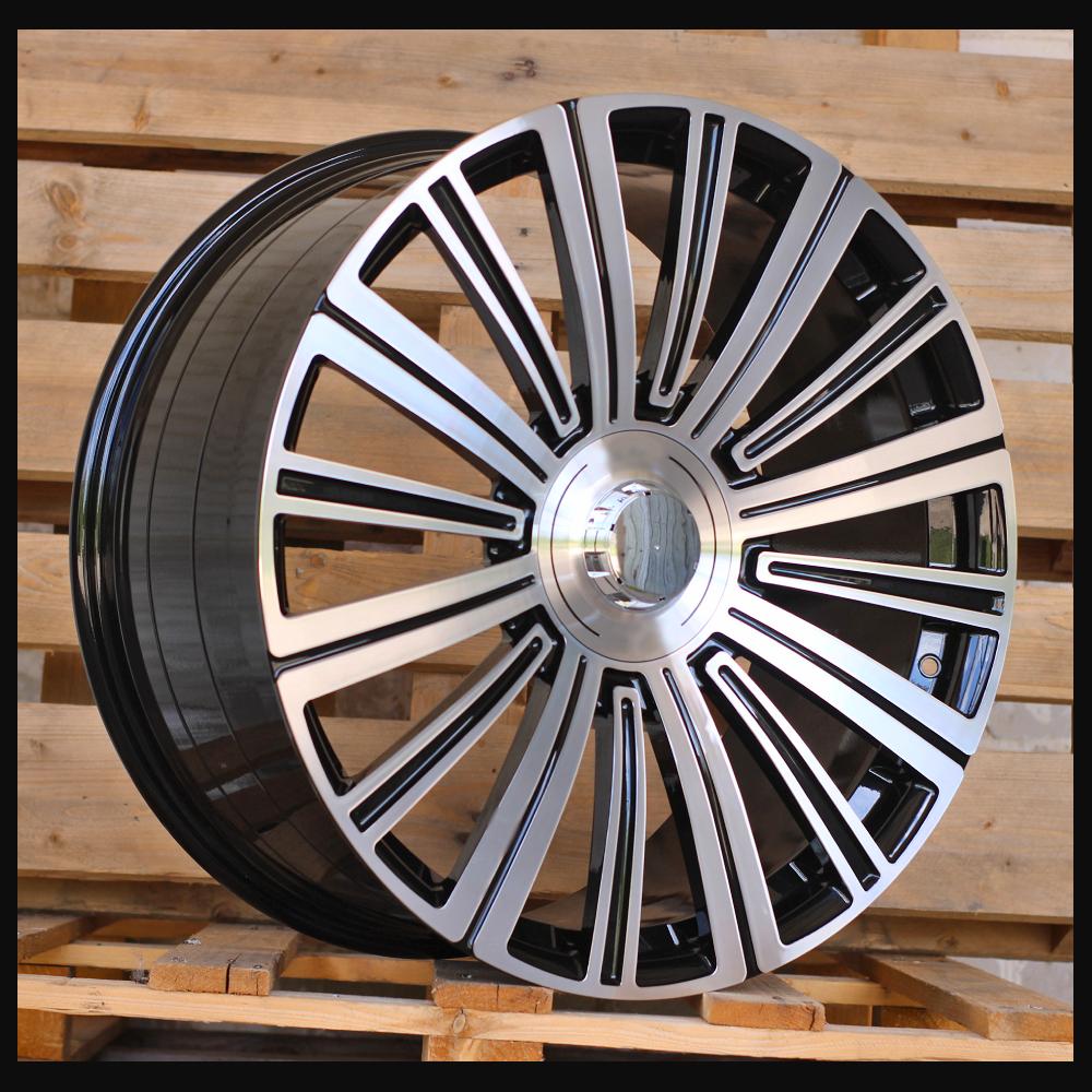 Wheel R22x10J  5X112  ET  45  66.6  FB0620J  Black Polished (MB)  For MER  (K7)  (FORGED (Rear+Front))