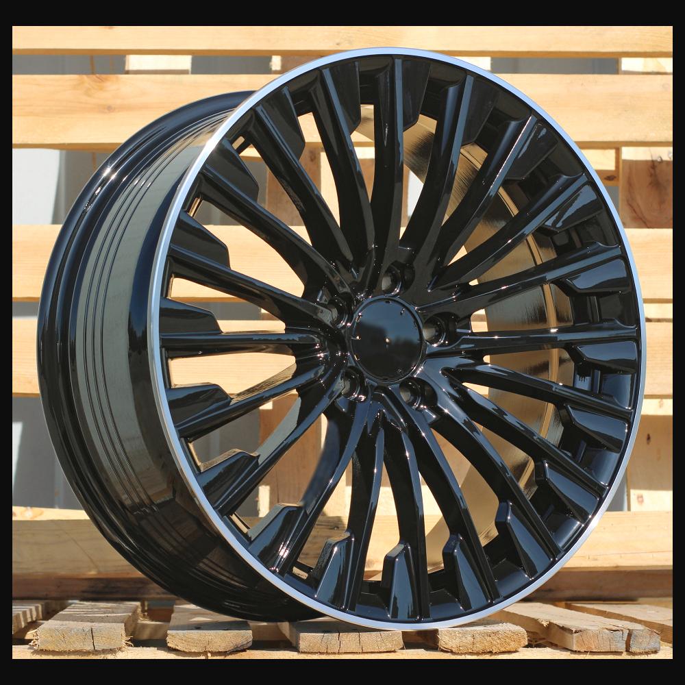 Wheel R20x8.5J  5X112  ET  40  66.6  FBX132  Black+Polished Lip (BLPL)  For MER  (P2+P1)  (HYBRID FORGED Front+Rear)