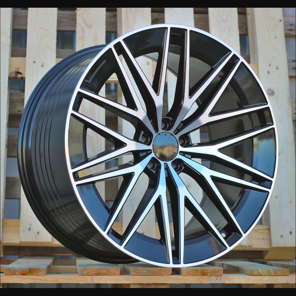 Wheel R22x10J  5X112  ET  56  66.6  FBX387  Black Polished (MB)  For MER  (K3)  (HYBRID FORGED Rear+Front)