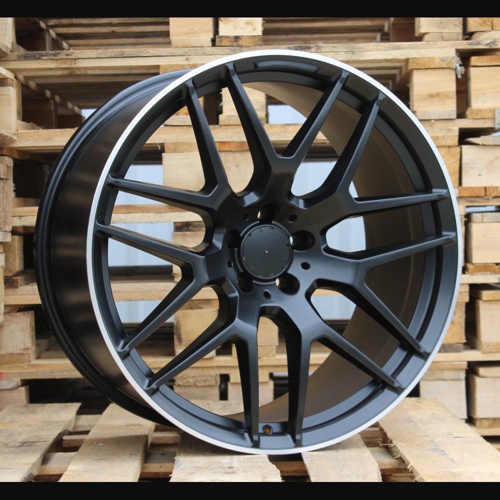 Wheel R22x11.5J  5X112  ET  42  66.6  FE115  (L1622)  Black Half Matt+Polished Lip (BLHMPL)  For MER  (P1+Z6)  (Rear+Front)
