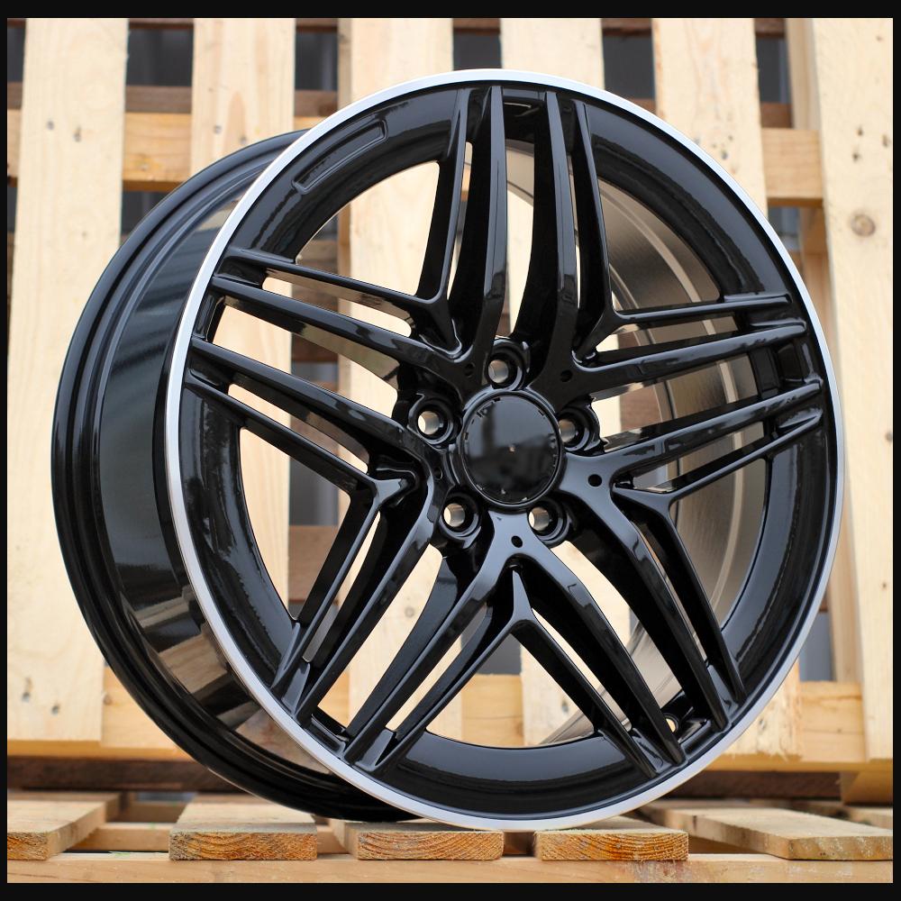 Wheel R19x8J  5X112  ET  52  66.6  IN3517F  (FBX443)  Black+Polished Lip (BLPL)  For MER  (P1)  (HYBRID FORGED V-Class/Vito (max 1075kg))